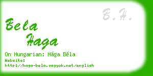 bela haga business card