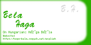 bela haga business card